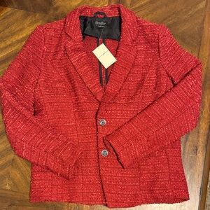 NWT Lucky Brand Textured Red Jacket